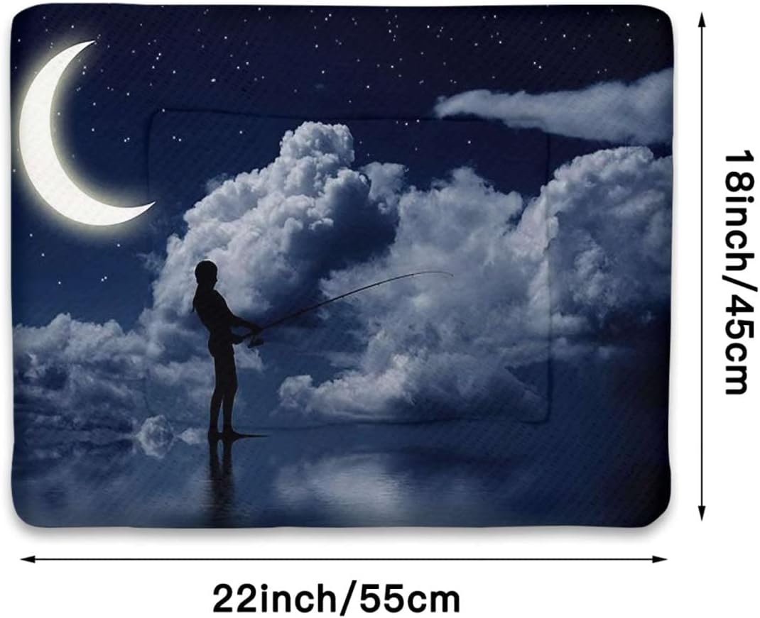 review Yellow Purple Thermal Pet Mat Bed Liner Moon Cloudy Illustration for Pets Beds Pets Blankets and Kennel Dreams Themed 18