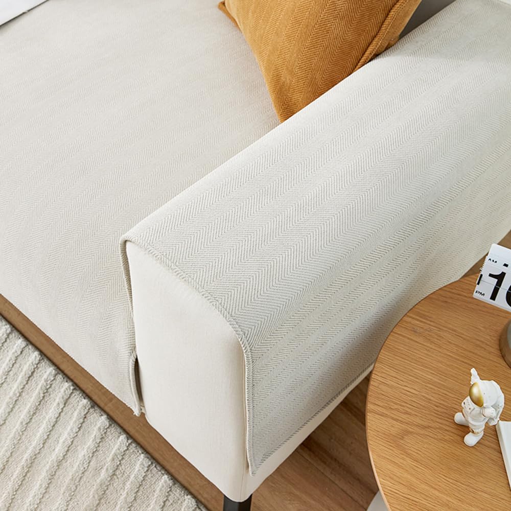 NUODWELL Herringbone Chenille Sofa Cover 1/2/3/4 Seater - Image 2