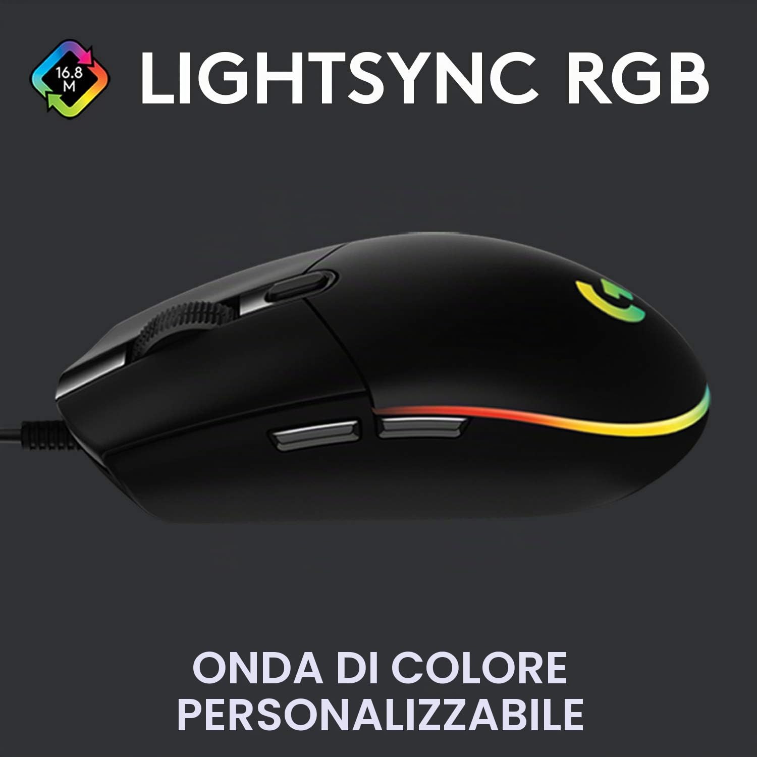 Logitech G413 SE Tastiera Meccanica Gaming Full Size - Tastiera Retroilluminata con Switch Meccanici Tattili, Nero & 03 LIGHTSYNC Mouse Gaming con Illuminazione RGB, Nero