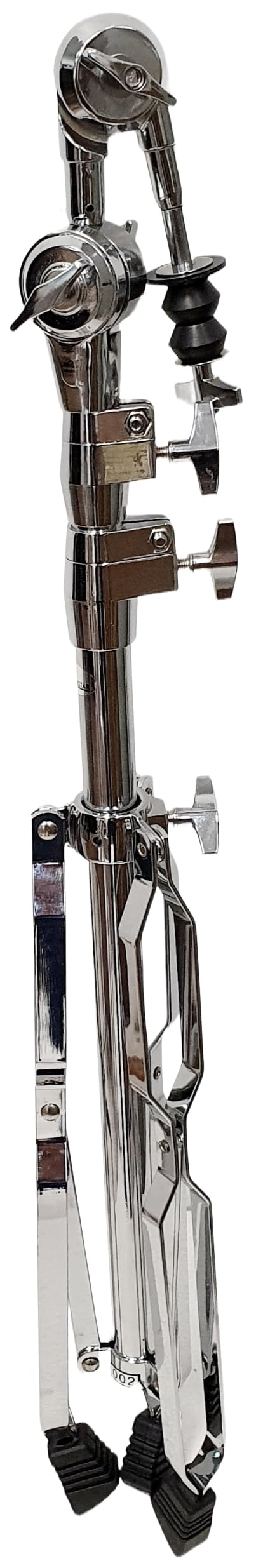 ROCKSTAR - Soporte para Platillos Jirafa CSB600 Pie de Cymbal cromado, Profesional, Altura ajustable, Convertible en Recto Patas Dobles