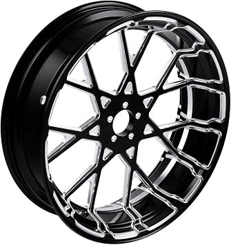 CUSTOM CHROME CCI 18" Rear Wheel Rim Fit For Harley Touring Road King Road Electra Street Glide Ultra Limited 08-later Black Aluminum CNC Finish Custom Prism Rear Wheel