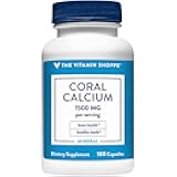 The Vitamin Shoppe Coral Calcium 1,500MG - Eco Safe Source of Calcium, Magnesium & Trace Minerals to Support Healthy Bones and Teeth (180 Capsules)