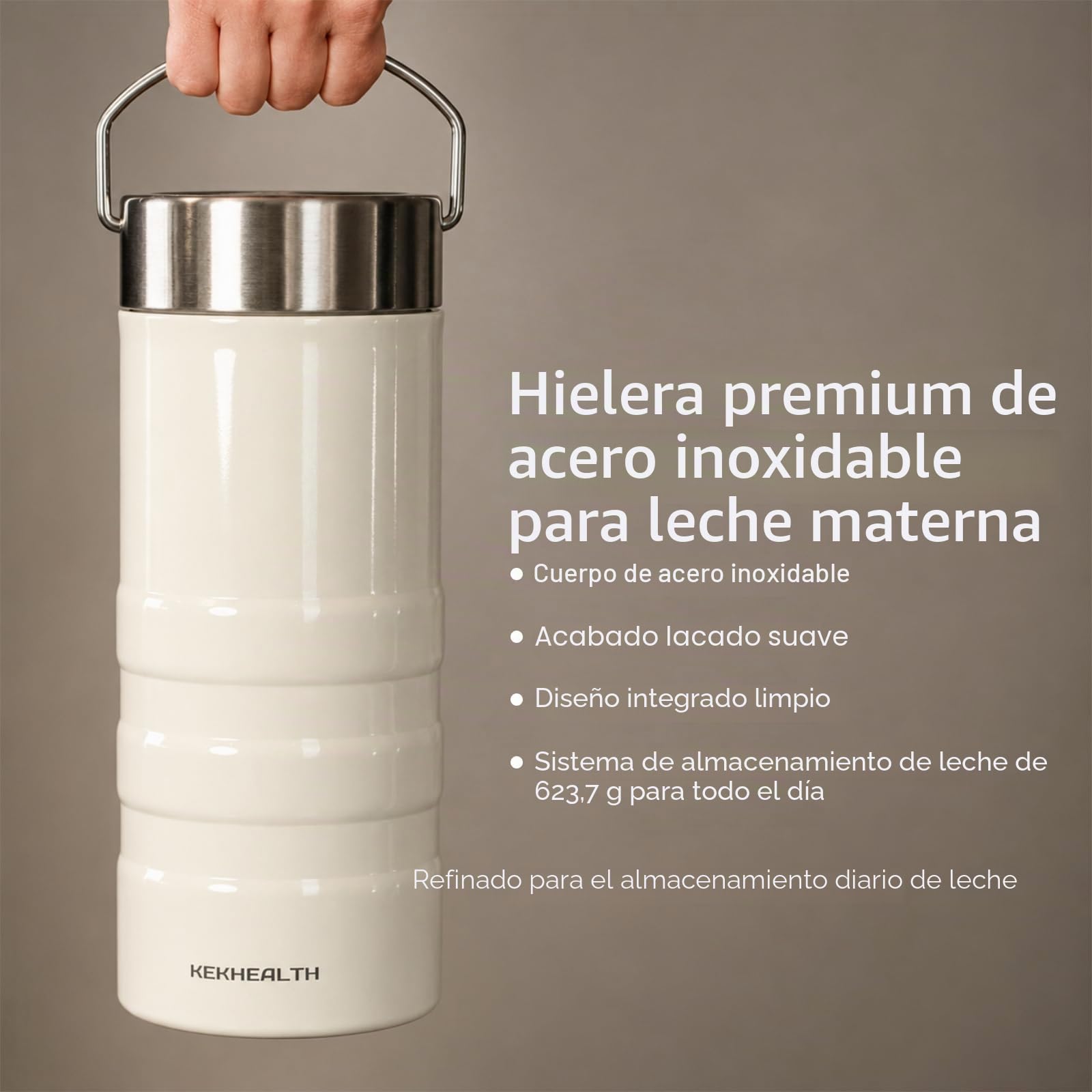 Enfriador de Leche Materna 22oz para Trabajo y Viajes, Enfriamiento 24h, Nevera Portátil Gran Capacidad con 2 Botellas de Almacenamiento de Leche, Esencial Lactancia & Bebé