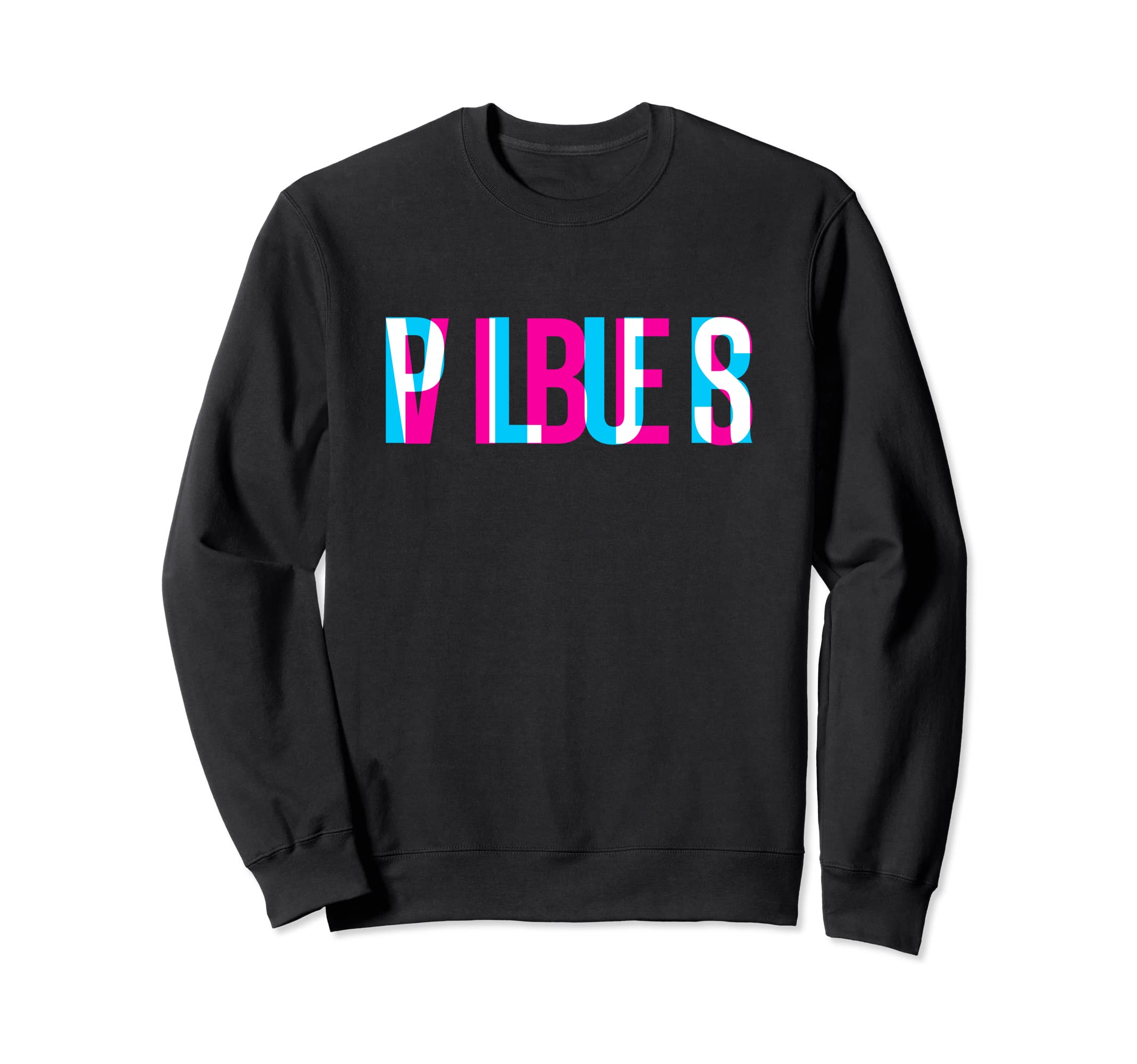 PLUR Vibes - EDM Rave Optical Illusion Glitch Trippy Raver Sweatshirt