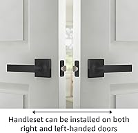 Vista 6 de Yaxa Basics Palanca de puerta contemporánea Stamford - Passage - Negro mate, paquete de 1