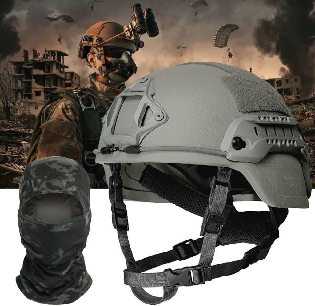 NIJ 3A Tactical Helmet, PE Material, 55-62cm Head Size, 1.5kg Lightweight For Outdoor Hunting, Adjustable & Comfortable