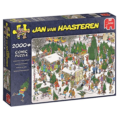 Preisvergleich Produktbild Jumbo 19062 Puzzle Jan Van Haasteren-Weihnachtsbaummarkt, 2000 Teile