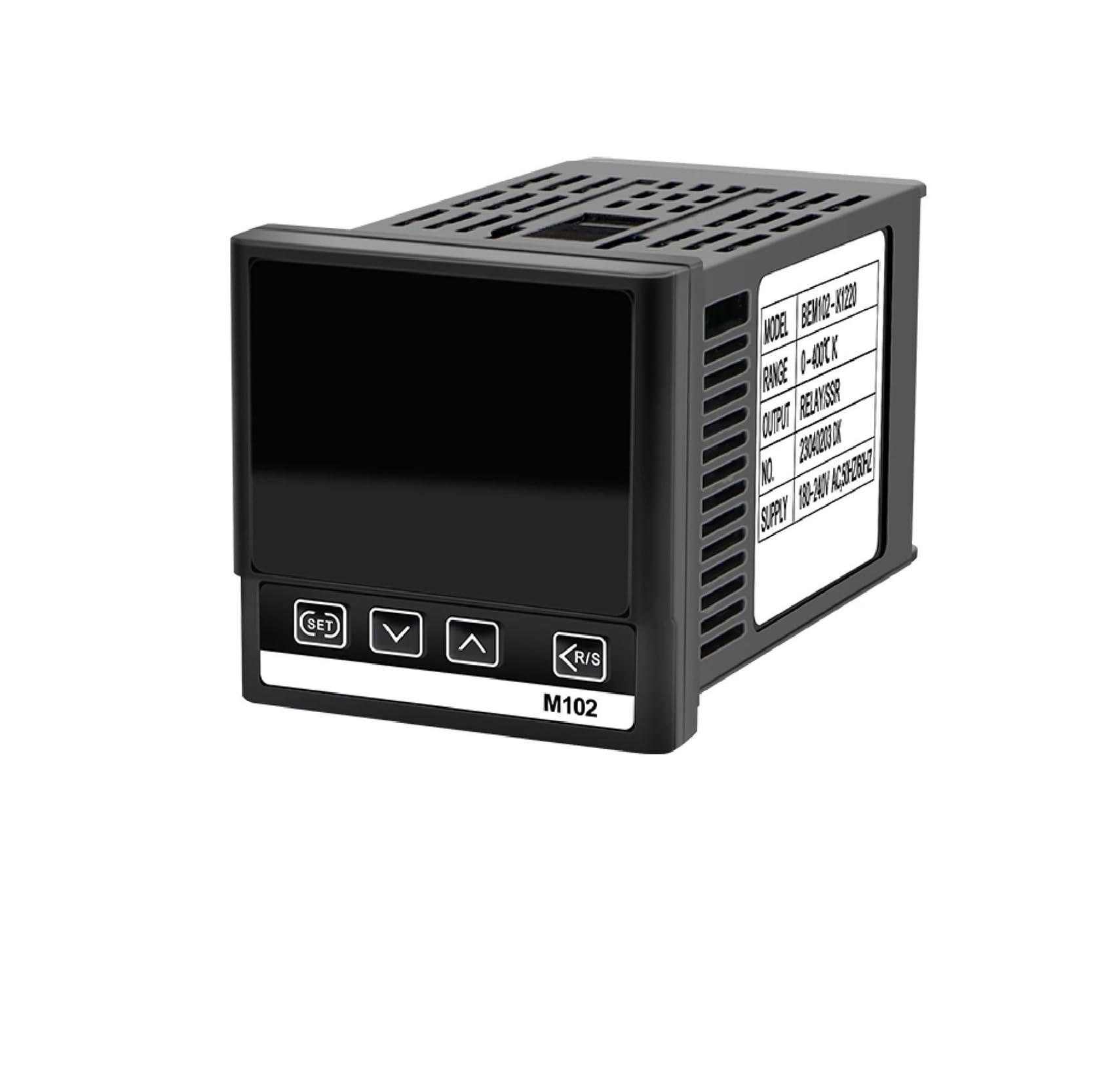 Controlador de temperatura PID BEM902 K320 PID MA con entrada universal digital y función de alarma de relé de estado sólido.