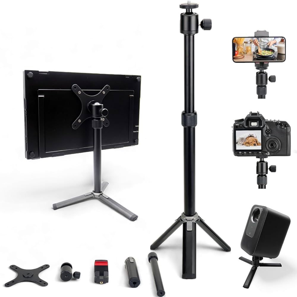 Amazon | Kado 金属製ポータブルモニタースタンド三脚、100x100mm