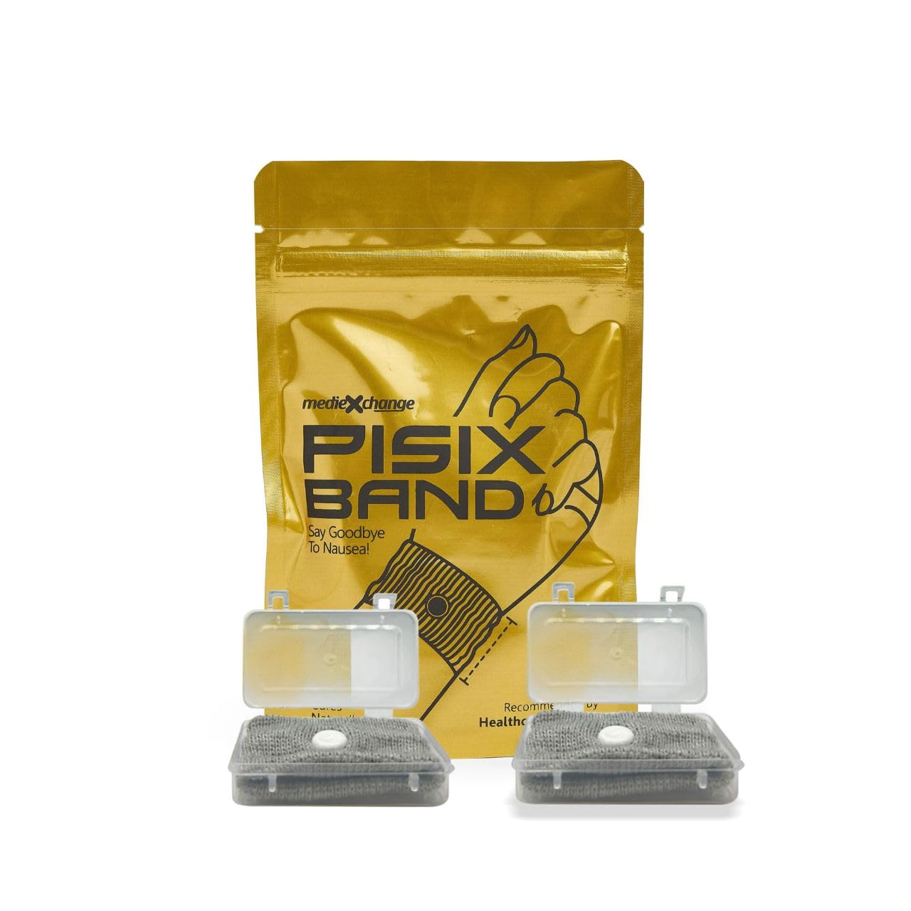 Pisix Band Vomit Stop Sea Travel Nausea Bands Free Size Motion Sickness Boat Cruise (Pack of 2)