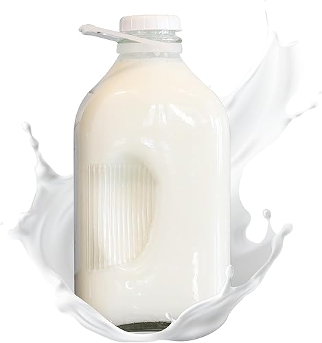 Miniatura 9 de Botella de vidrio pesado de leche con tapas extra The Dairy Shoppe Vajilla Transparente