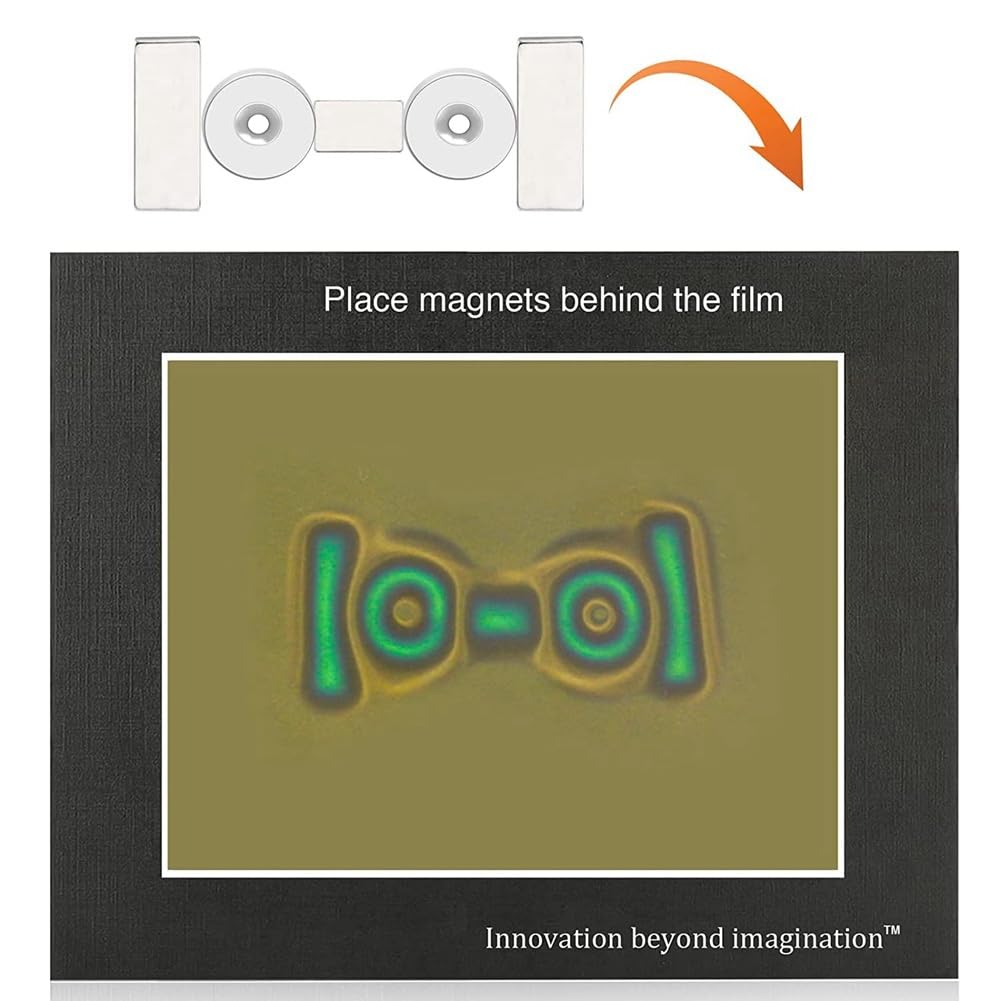 PelíCula de VisualizacióN MagnéTica, PelíCula de VisualizacióN de Campo MagnéTico Verde de 6X4 Pulgadas, Pantalla de Flujo MagnéTico, Detector de Campo MagnéTico, Reutilizable