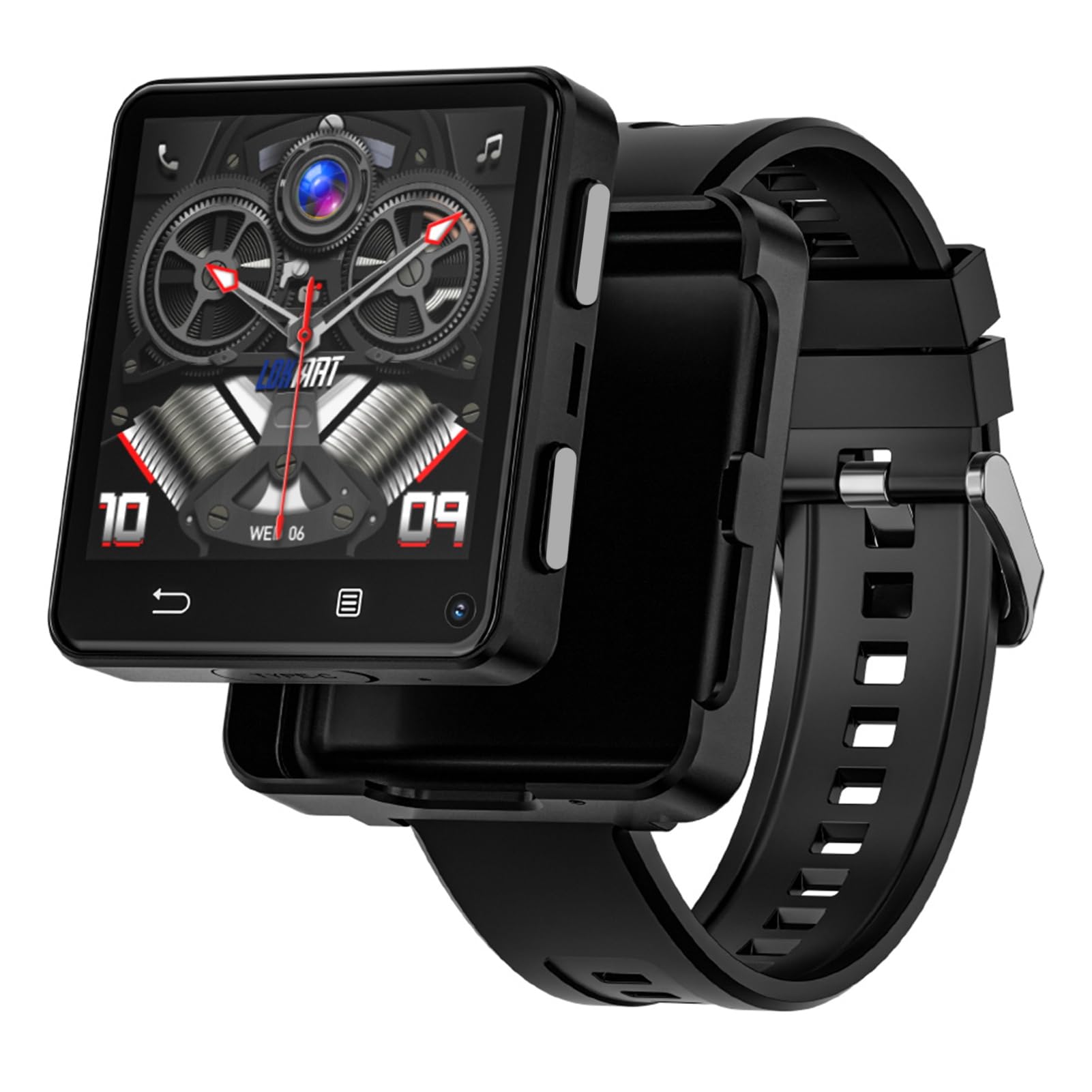 Reloj Inteligente 4G BT con Pantalla Táctil de 2,64" para Ranura para Tarjeta Nano SIM, Cámara, Contador de Pasos para Corredores de Silicona 1 * Reloj Inteligente