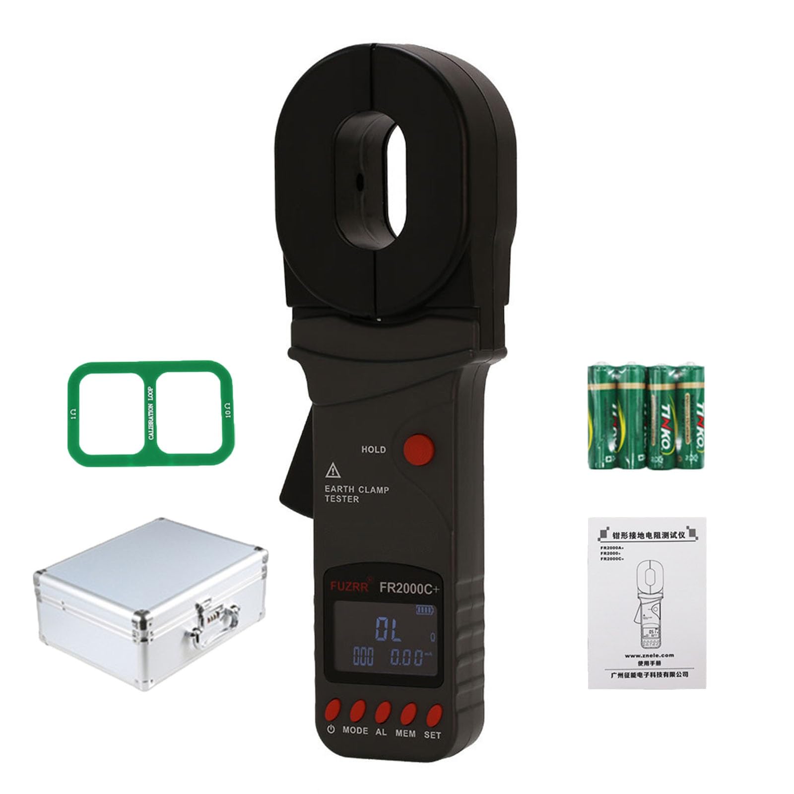 Comprobador De Resistencia De Bucle Con Medidor De Resistencia A Tierra 0,010–1200Ω, Medición De Corriente De Fuga 0,01mA, Para Sistemas Eléctricos, Estaciones De Servicio E Industria