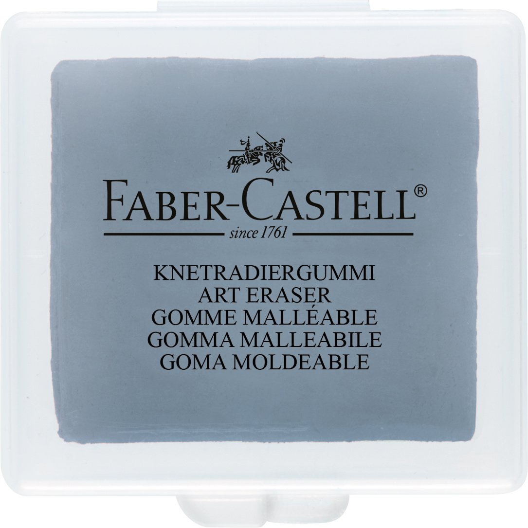 Faber-Castell Art Eraser Gomma Impastabile - 5 Pezzi, Grigio, Per Carboncino E Matita, Non Sgretola