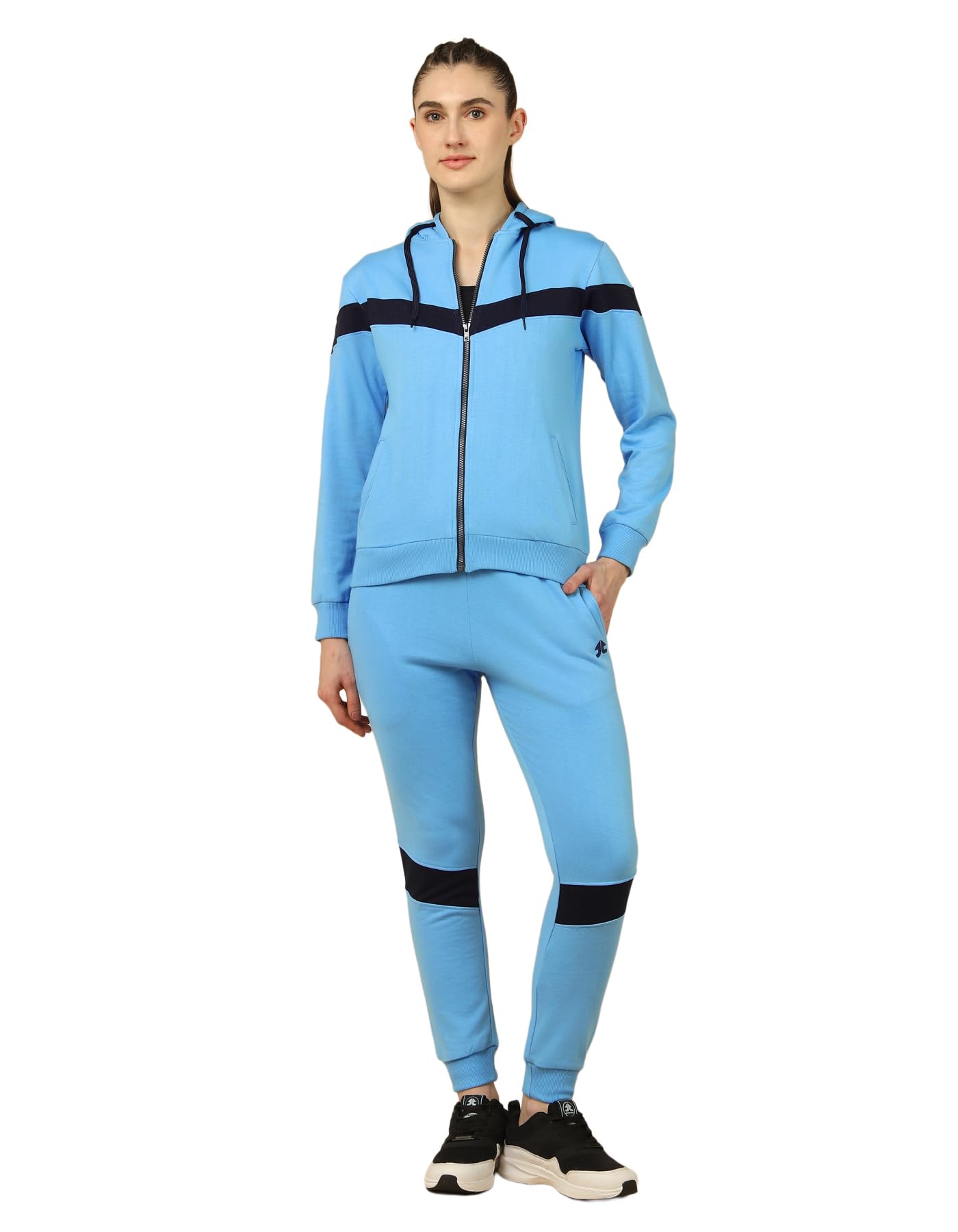 WOMEN EZ Fleece Set,SKY BLUE/NAVY,XS-image-1