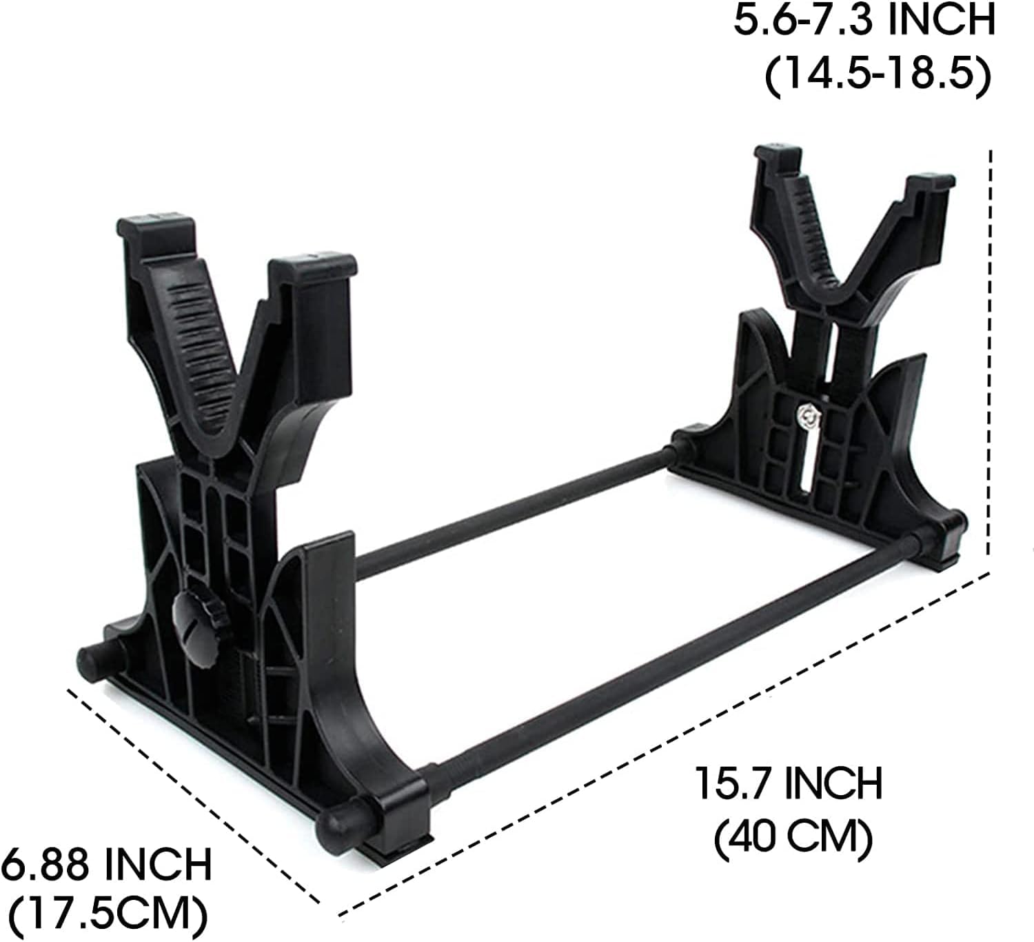 Panca di tiro regolabile per fucile e carabina | Supporto per pulizia, manutenzione ed esposizione a parete o tavolo | 40 x 17,5 cm | Altezza regolabile 14,5 – 18,5 cm