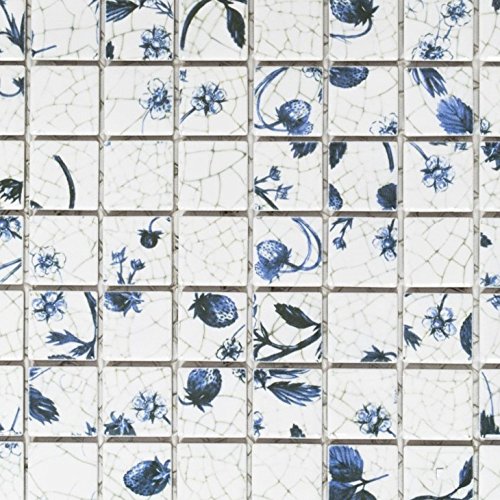 Produktbild von Mosaik Fliese Glas Blau Multicolor Mix Für WAND BAD WC DUSCHE KÜCHE FLIESENSPIEGEL THEKENVERKLEIDUNG BADEWANNENVERKLEIDUNG