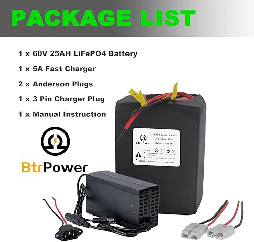 Miniatura 8 de Batería Ebike de 36 V, 48 V, 52 V, 60 V, 72 V, 10 AH, 20 AH, 30 AH, 40 AH, 50 AH, 60 AH, LiFePO4, batería de iones de litio con cargador 2A 3A 5A y