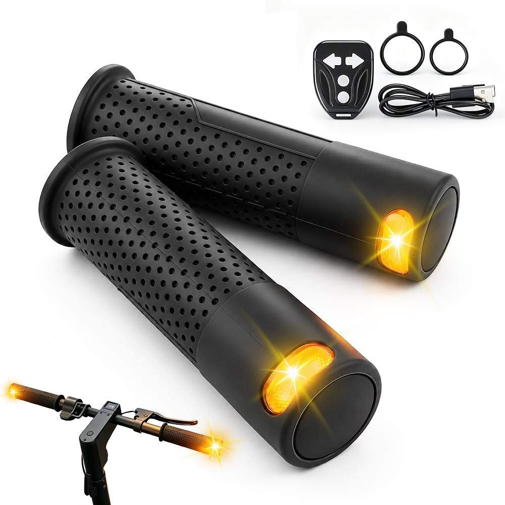 Clignotant Trotinette Electrique, Ergonomique Clignotant pour E Scooter avec Poignée 135 mm, Accessoires Trottinette Electrique avec Télécommande pour M365/Pro2/1S, Ninebot ES1, ES2, ES4, G30