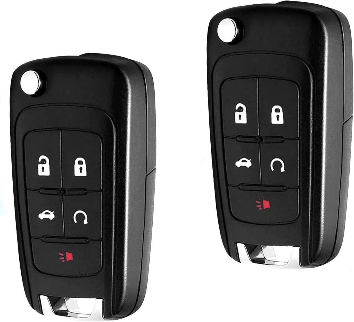 BESTHA 2 New Key Fob Replacement Ignition Flip Key Keyless Entry Remote Start OHT01060512 for Buick Chevrolet GMC Terrain