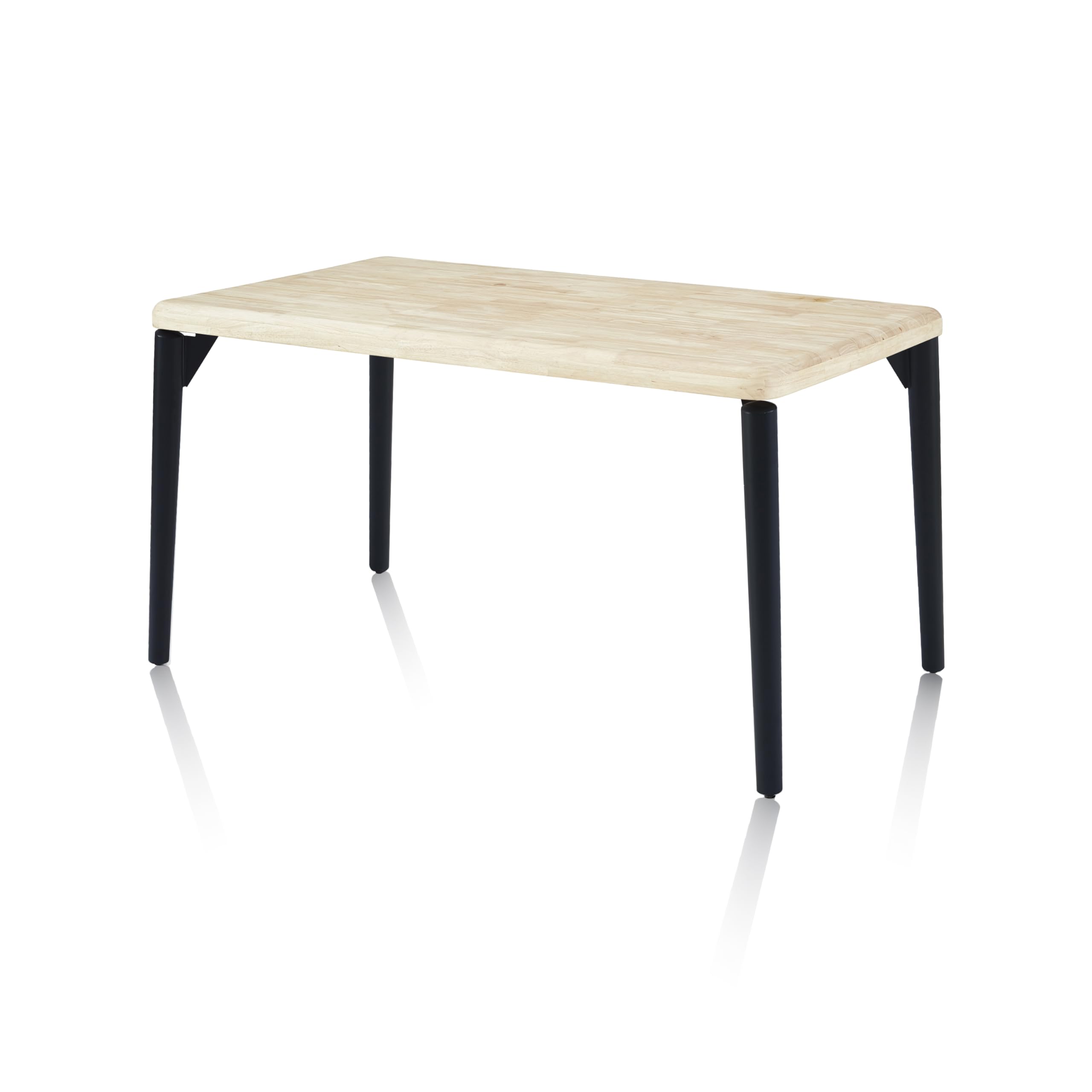 duehome Padma, Mesa de Comedor Fija, Mesa Cocina, Mesa Salon, Acabado en Roble y Negro, Medidas: 140 cm (Largo) x 80 cm (Ancho) x 76 cm (Alto)