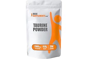 BulkSupplements.com Taurine Powder - Taurine 2000mg, Unflavored Taurine Supplement, 1.1 lbs