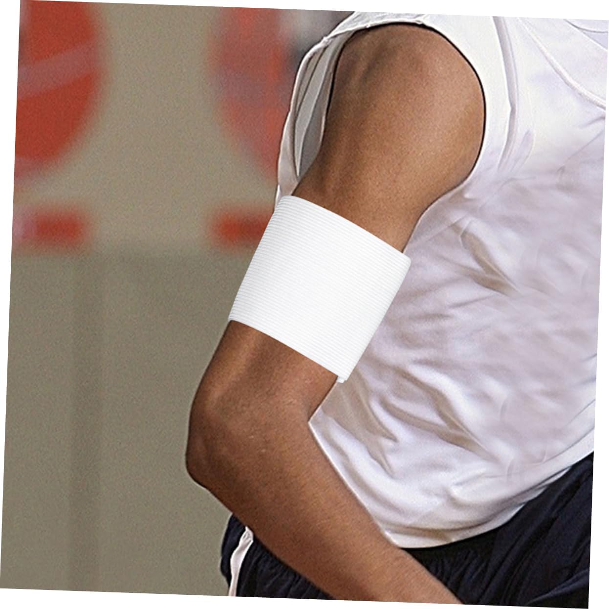 5pcs White Soccer Armbands Adjustable Mourning Captain Bands for Team Sports Fit for Soccer and Basketball Minimalist Design for Schools and Hospitals