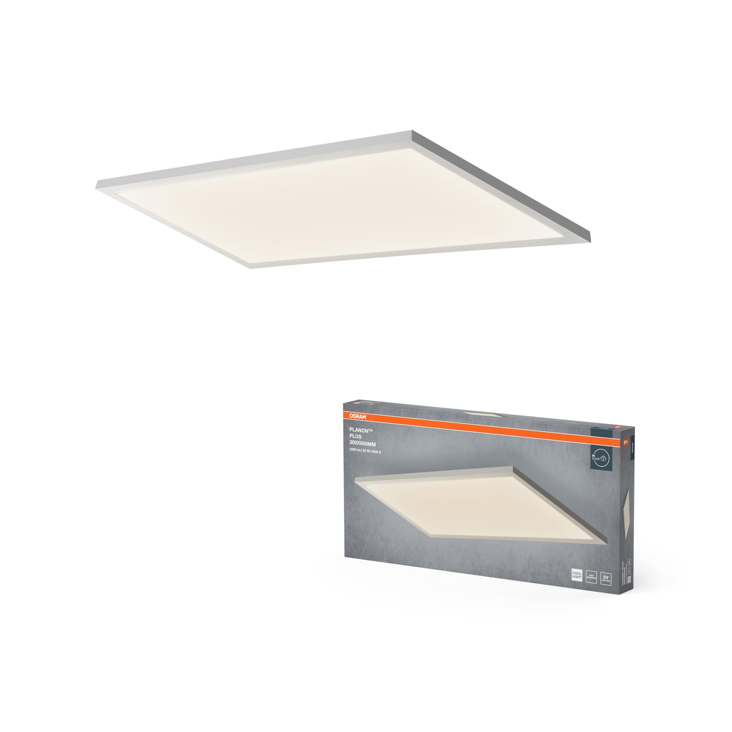 OSRAM Planon Plus ceiling light, 22 W, 300 x 600 mm