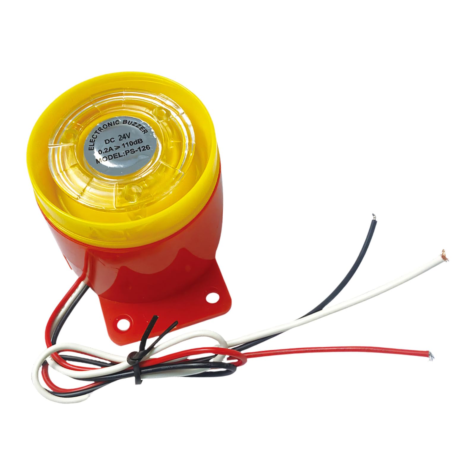 Oxxggkao 24V Powerful 110Db Piezo Buzzer Alarm With Metal Housing Security Structure For Harsh Environment & Outdoor Use Loud Security