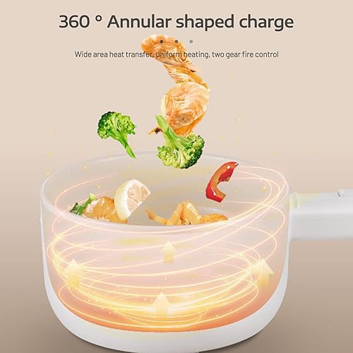 Miniatura 8 de Olewit Hot Pot - Sartén antiadherente de 18 litros tortilla gachas filete freír cocinar al vapor con estante de vapor 110 V blanco