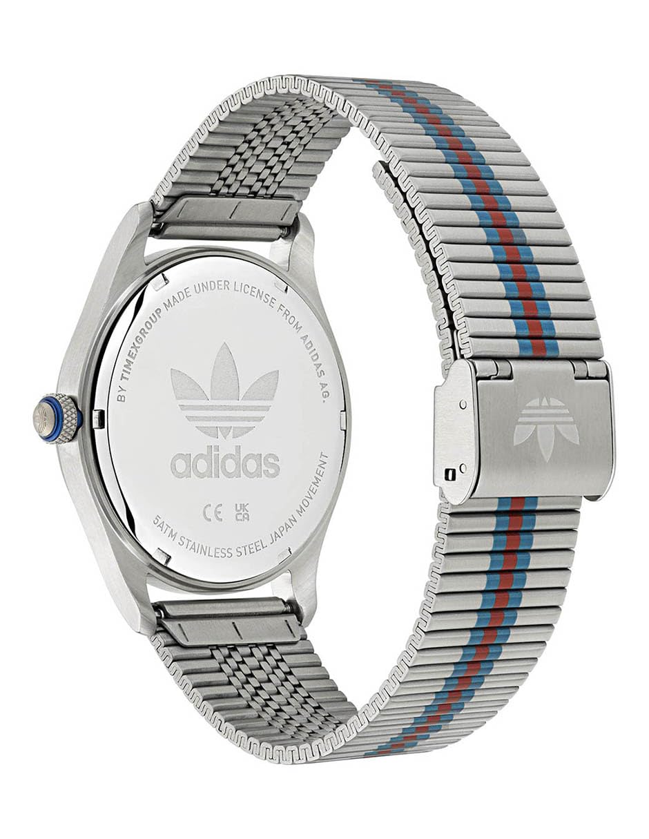 adidas Reloj Analógico para Unisex Adulto de Cuarzo con Correa en Acero Inoxidable AOSY235312I