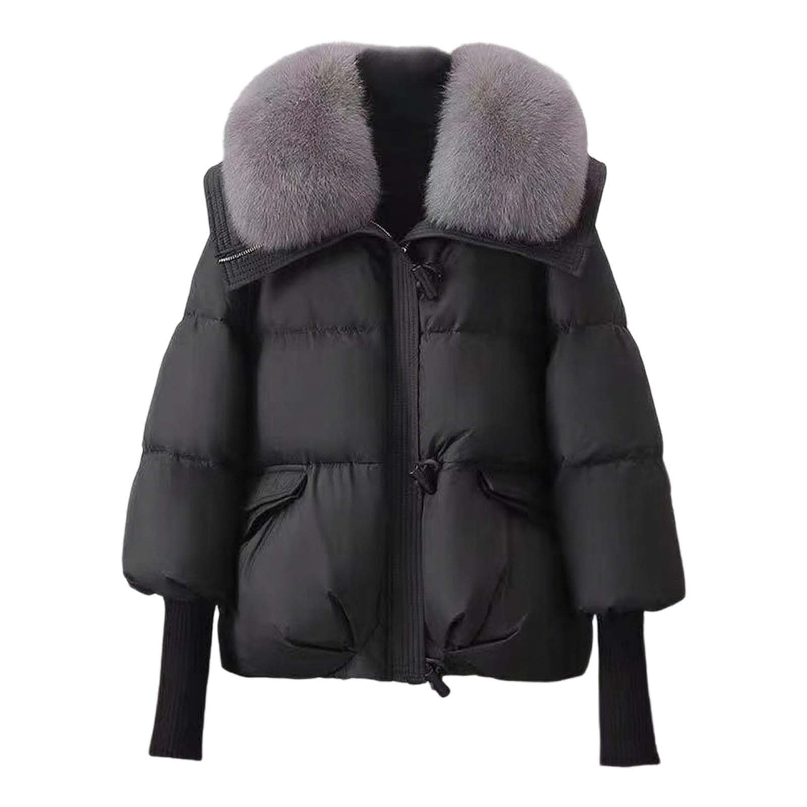 Chaqueta Mujer Abrigo Entretiempo Invierno Cazadora Plumiferos，Elegante para Mujer con Aislamiento y Cuello Ideal para Invierno y Uso Diario