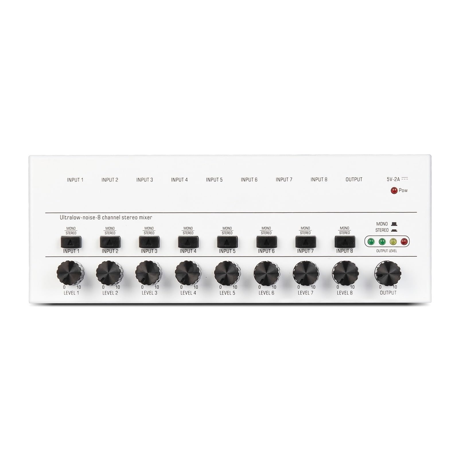 Mixer audio, 4 6 8 Canali Mini Mixer Audio Mixer Audio Mini Mixer Stereo Mixer Di Linea Portatile A Bassissimo Rumore For La Registrazione Di Apparecchiature Audio per podcast/registrazione/voce(MX8-W