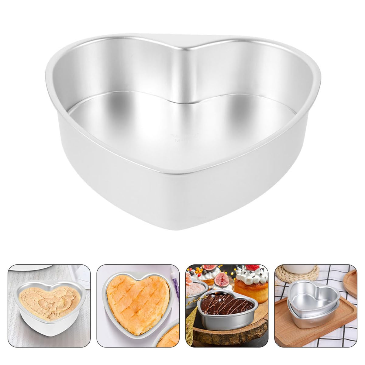 MAGICLULU 5pièces Moule à Gâteau Cœur Amovible Accessoire De Pâtisserie Pour Desserts Spéciaux Pour Et