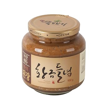 HELLO KFOOD DDUKBAEGI 1-year Fermented Traditional Doenjang, Korean Soybean Paste 1 900g 1.8 lb Made with 100% Korean Ingredients