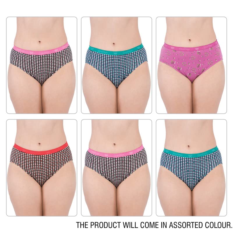 Image of VIP Feelings Amelie 104 100% Cotton Hipster Panty Combo Set for Womens with Outer Elastic Waistband