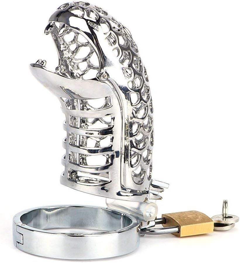 Muitar Snake Totem Chástity Lock Belt Stainless Steel Pénnis Rings Male Chástity Device Cóc.k Cage for Men Male Cóc.k Rings