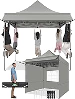 Vista 11 de COBIZI - Carpa emergente plegable de 10x20 pies con 6 paredes laterales, carpa resistente UPF 50+ para todas las estaciones, resistente al viento