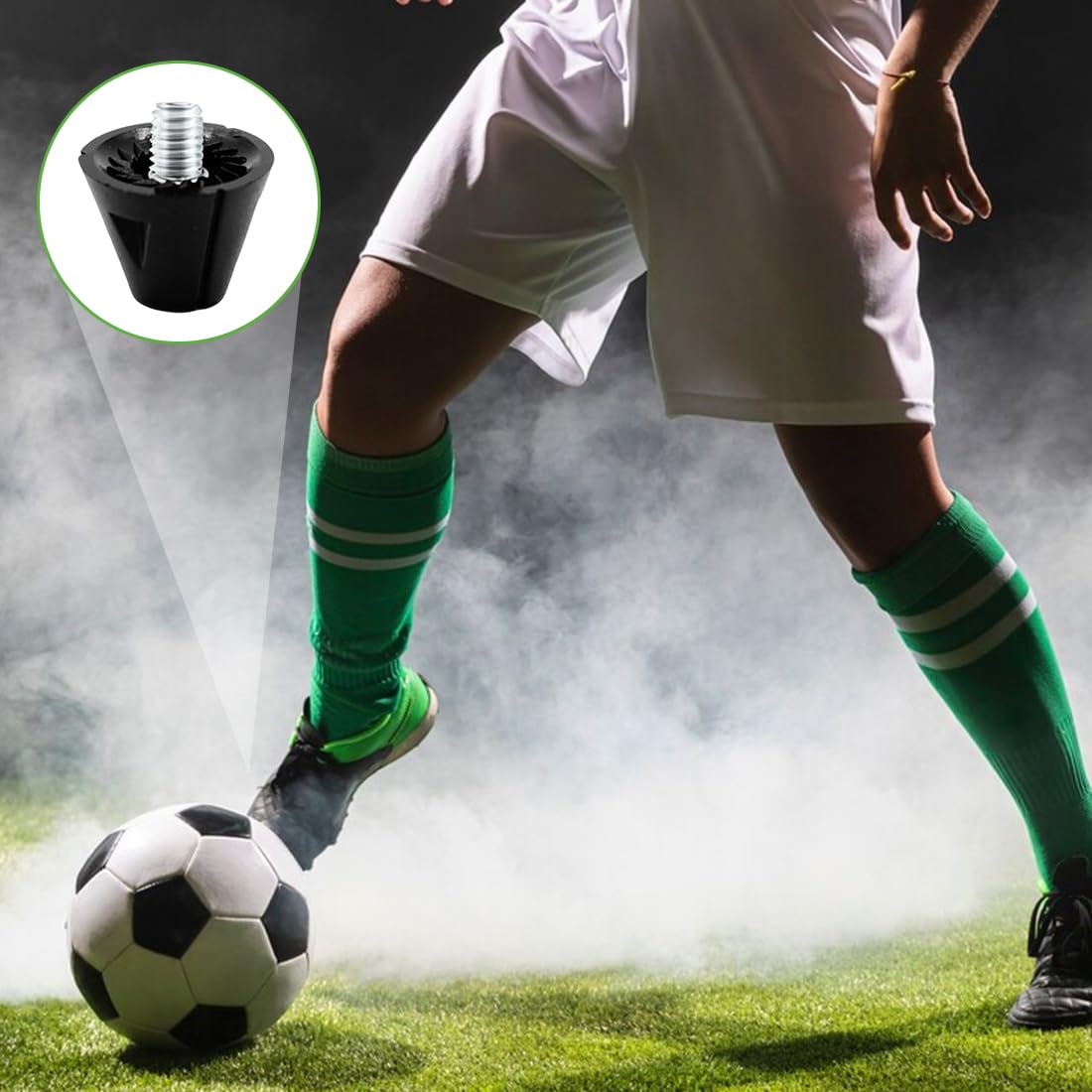 CPJJ 12pcs tacos de repuesto para botas de fútbol con removedor, tacos de fútbol, ​​13 mm y 16 mm, tacos de fútbol, ​​accesorios para zapatos de entrenamiento para botas de fútbol de 6 pernos (M5)