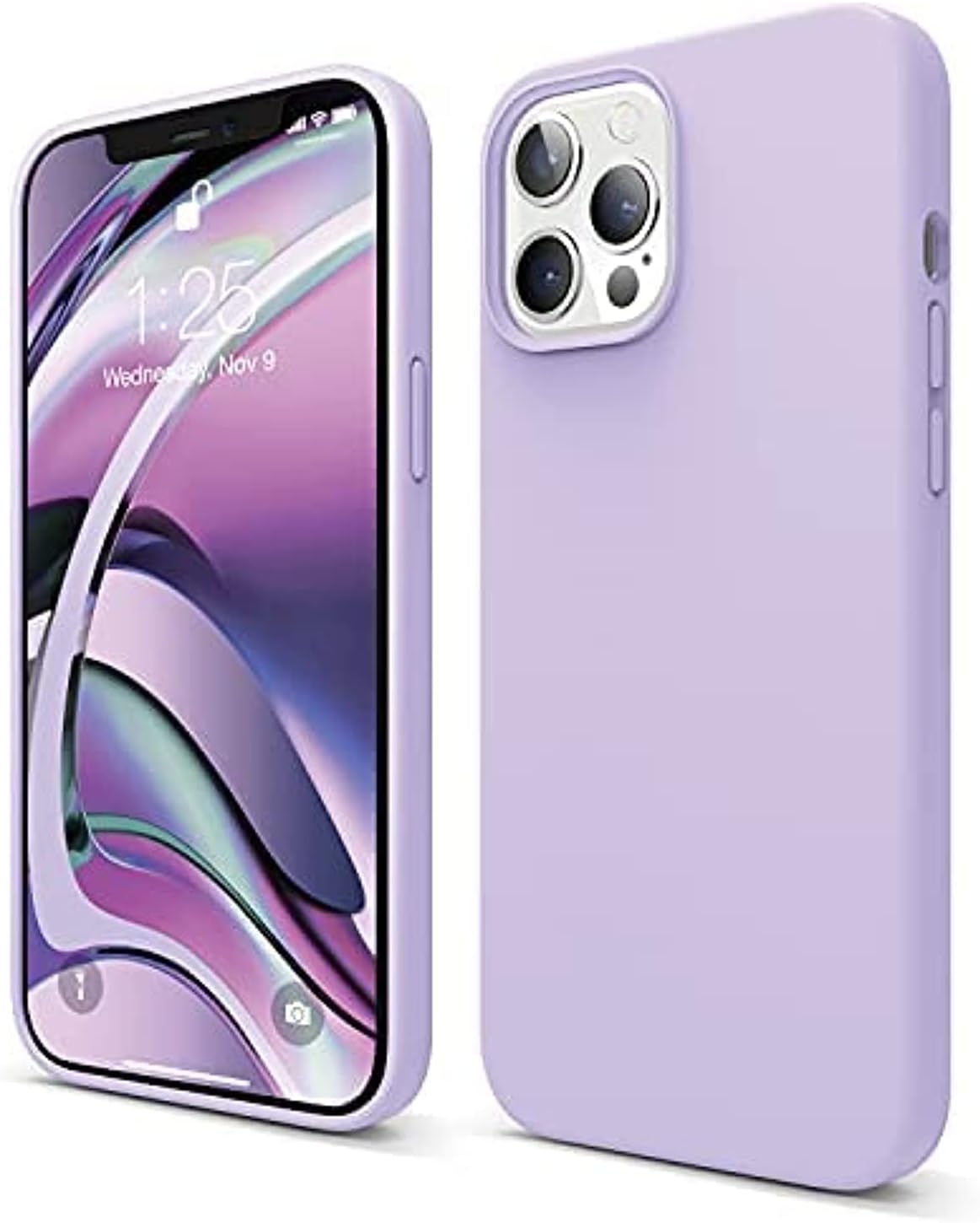 elago Compatible with iPhone 12 Pro Max Case, Liquid Silicone Case for iPhone 12 Pro Max 6.7 Inch [Purple] - Full Body Protection (Screen & Camera Protection)
