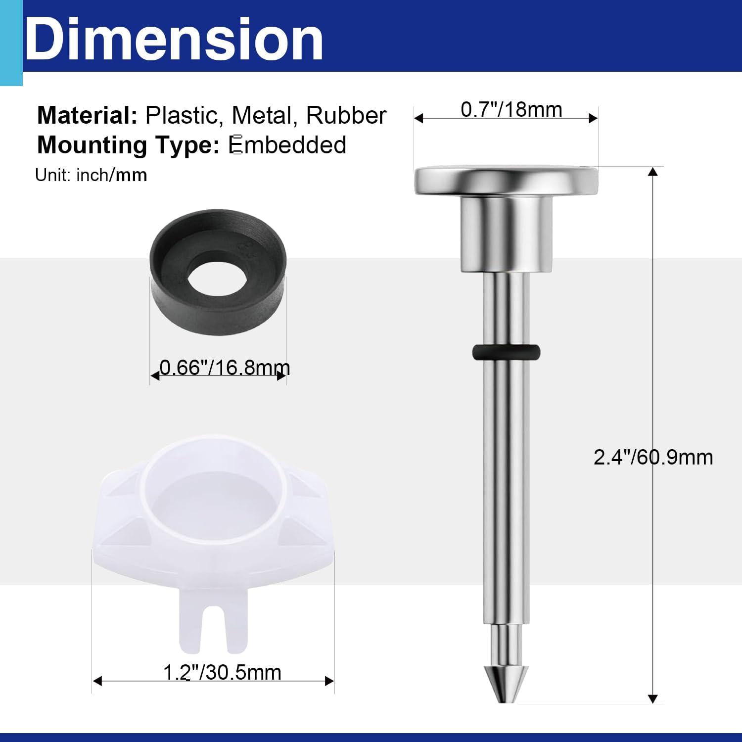 4 Set Tub Spout Diverter Valve Stem Repair Kit for Moen 101237, Includes 4 Plating Diverter Gates and 4 Cup Seals