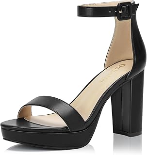 Platform Heels for Women 4-Inch Ankle Strap Open Toe Sandals Wedding Par...