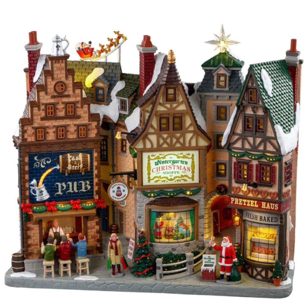 Lemax White Christmas Village Wintergarten Lane Battery Operated (4.5V) - 05701