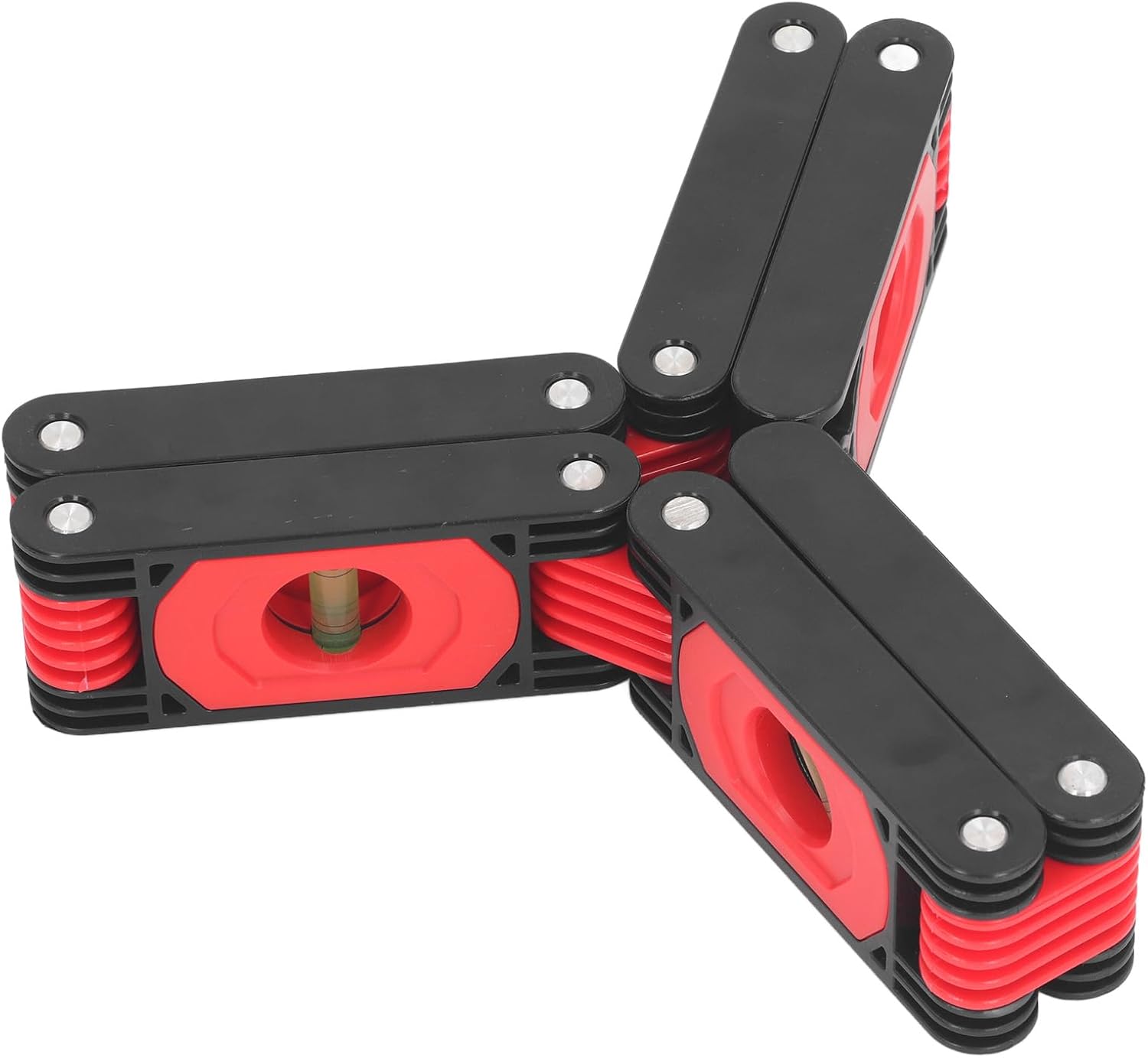 Folding Level, 6 Sections Foldable Level Measuring Woodworking Tool 72cm Multi Angle Measurement Magnetic Level for Carpenters, Woodworkers