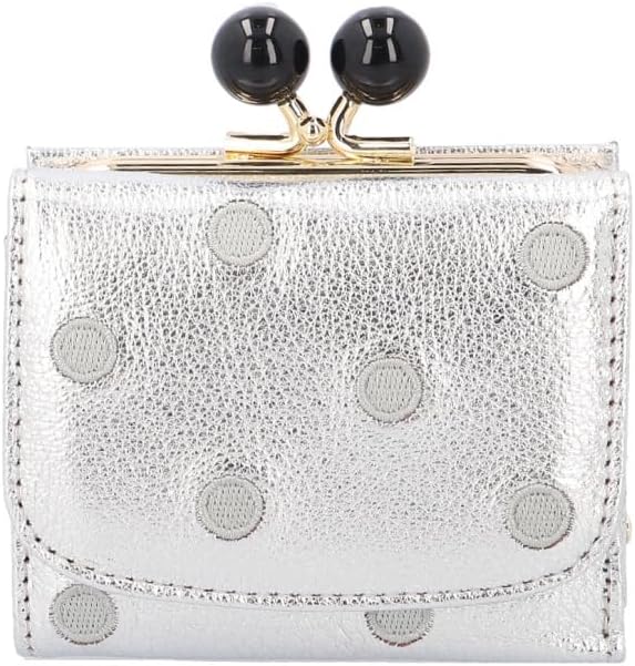 perche ペルケ アクリル玉三つ折りウォレット 三つ折り財布 シルバー perche ペルケ アクリル玉三つ折りウォレット 三つ折り財布 シルバー