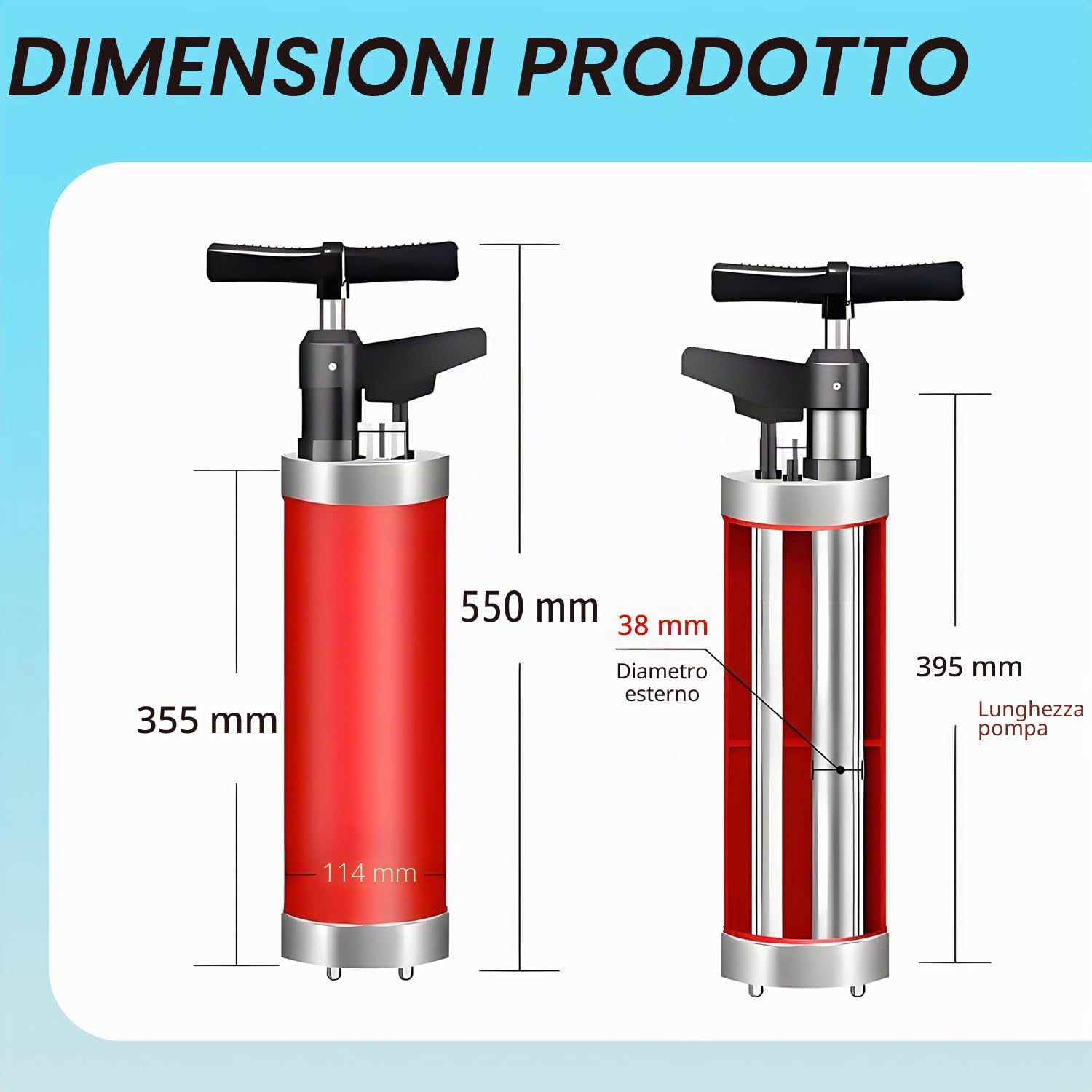 Pompa Stura Scarichi 4 Ventosas, Stura WC con Barometro, Sturalavandini a Pressione, Pompa Sturalavandino ad Aria Compressa, Sblocco Rapido, per Bagni Bagni Lavabi
