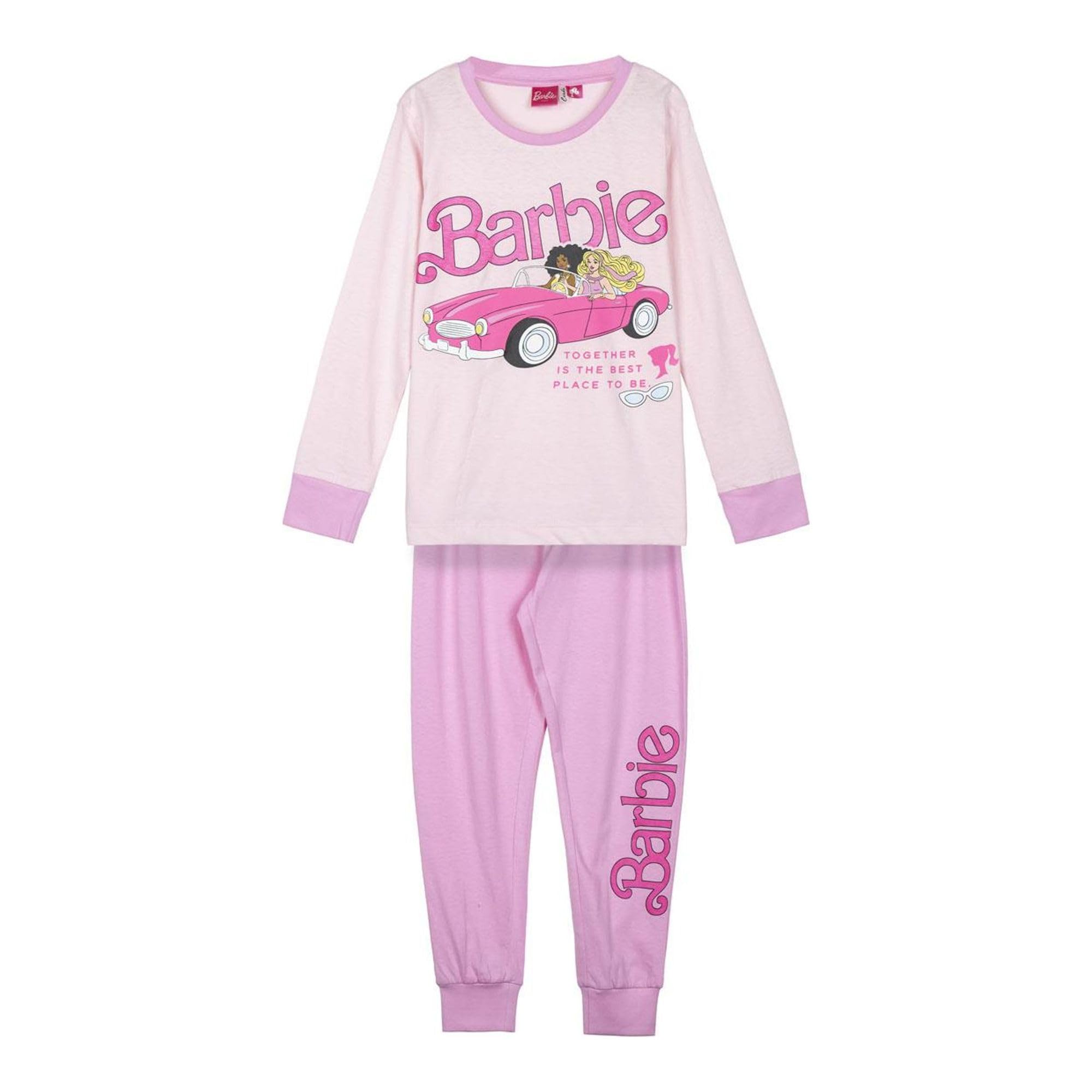 CERDÁ LIFE'S LITTLE MOMENTS Pyjama long simple doux et confortable Barbie Jeu exclusif unisexe pour enfants, couleur rose, 12 an