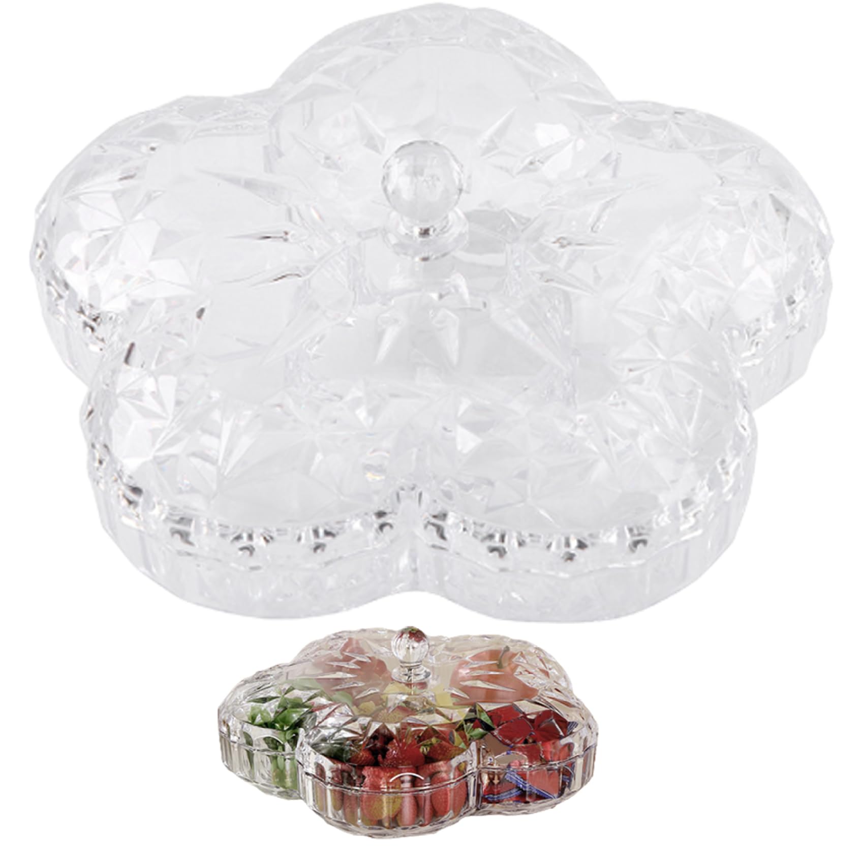 Organisateur transparent pour fruits secs bonbons et collations variées