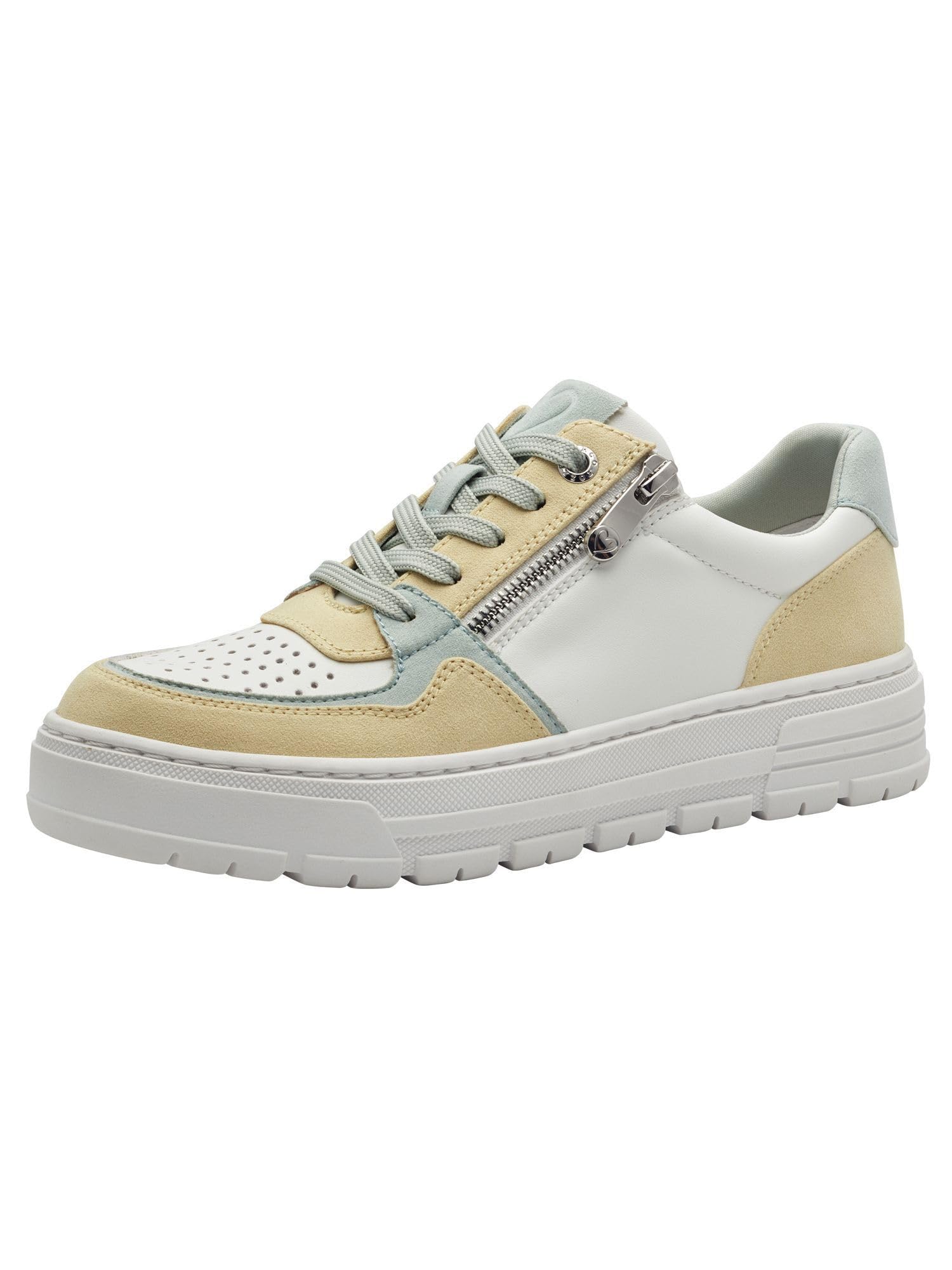MARCO TOZZI Women's 2-23755-44 Trainers, White/Mint, 36 EU, White Mint, 4 UK